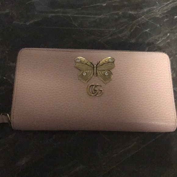 Gucci Handbags - Pink Gucci wallet butterfly